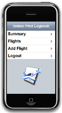 Register with online pilot logbook today for a 30 day free trial - iPhone