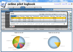 Register with online pilot logbook for a 30 day free trial - screen 2